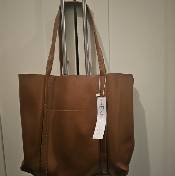 Henny + Lev Handbags - Henry & Lev leather purse bag Genny + Lev tan vegan leather